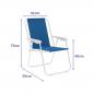Marbueno Silla Plegable Color Azul Acero Playa y Piscina 59X51X75 cm MARBUENO SUMMER 10169A