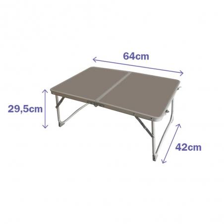 Mesa Plegable Color Marron Aluminio Marbueno Summer 64X42X29,5 cm