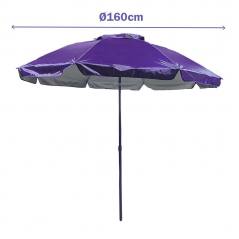 Sombrilla Acero 6 Varillas 160 cm Nylon Morado Marbueno