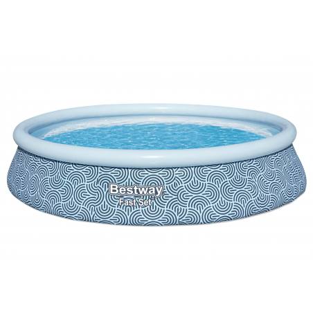 Bestway piscina hinchable adulto aro ratan con depurador 396x84 cm
