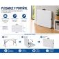 Mesa Plegável Resina Aço 6-8 Pessoas