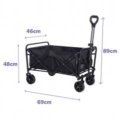 Marbueno carro plegable acero 100 kg negro playa y camping