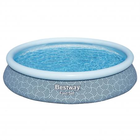Bestway piscina hinchable adulto aro ratan con depurador 475x84 cm