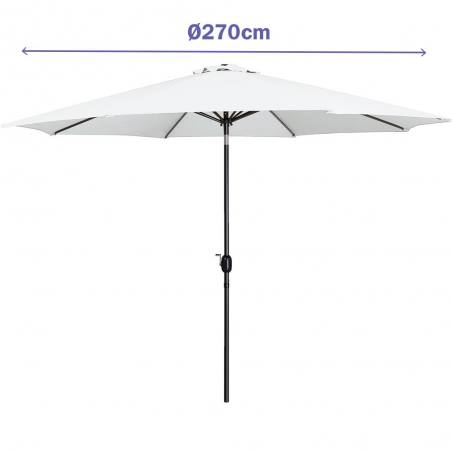 Sombrinha Marbueno 270 cm para Jardim e Exteriores