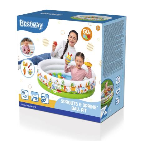 Bestway Inflatable Kids' Pool 3 Rings 102x25 cm